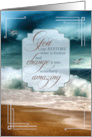 Christian Encouragement Ocean Waves card
