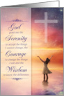 Serenity Prayer 12-Step Recovery Anniversary Christian Cross card