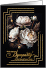 Loss of an Aunt Sympathy White Magnolia Floral Bouquet on Black card