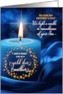 Gold Star Mother’s Day Blue Heart and Candle card