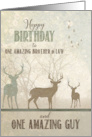 for Brother in Law Birthday Deer in the Woodland Forest card