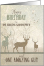 for Grandnephew Birthday Deer in the Woodland Forest card