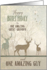 for Great Grandpa Birthday Deer in the Woodland Forest card