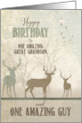 for Great Grandson Birthday Deer in the Woodland Forest card