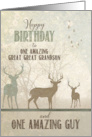 for Great Great Grandson Birthday Deer in the Woodland Forest card