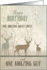 for Great Uncle Birthday Deer in the Woodland Forest card