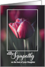 Daughter Passing Deepest Sympathy Pink Solitary Tulip card