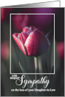 Daughter in Law Passing Deepest Sympathy Pink Solitary Tulip card