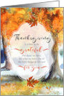 Thanksgiving Autumn Watercolor Grateful for You card