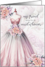 Friend Maid of Honor Request Blush Pink Botanical card