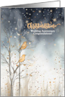 Christmas Eve Wedding Anniversary Congratulations Wild Birds Winter card
