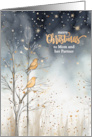 for Mom and her Partner Christmas Wild Birds in Winter Forest card