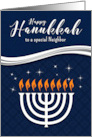 for Neighbor Hanukkah Menorah Blue and White Any Relation card