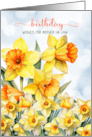 Mom in Law’s Birthday Daffodils for a March Birthday card