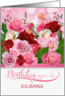 Custom Birthday Rose Garden with Butterflies card