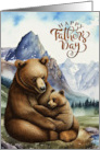 Father’s Day Bear Hugs Woodland Scene Mountain Theme card