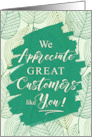 Customer Appreciation Green Botanical Business card