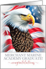 Merchant Marine Academy Graduate Congratulations Eagle and Flag card