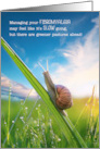 Fibromyalgia Get Well Snail Pace with Greener Pastures Ahead card