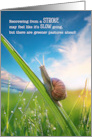 Stroke Get Well Snail Pace with Greener Pastures Ahead card