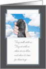 Pet Sympathy Loss of a Dog Hand Holding a Paw card