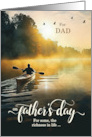 For Dad on Father’s Day Kayak Rowing on the Lake card