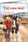 Goodbye Western Cowboy Y’all Come Back card