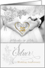 25th Silver Annivesary Invitation in Faux Silver Leaf Custom card