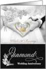 60th Diamond Wedding Anniversary Custom Congratulations card