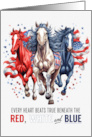 Support Our Troops Patriotic Western Horse Blank All Occasion card