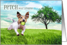 Go Fetch Your Dreams Jack Russell Terrier Dog card