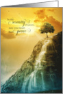 Encouragement Tree on a Mountain Waterfall card
