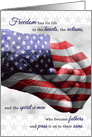 Hand in Hand Freedom Patriotic Blank Any Occasion card