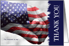 Support Our Troops Thank You Patriotic Stars and Stripes card