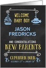 Capricorn New Baby Congratuations Born Dec 23rd to Jan 20th Custom card