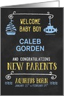 Aquarius New Baby Congratuations Born Jan 21 to Feb 19 Custom card