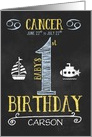 Cancer Baby Boy’s 1st Birthday June 22nd to July 22nd Zodiac card