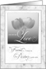 Love and Romance for Gay or Lesbian Life Partners Silver Tulips card