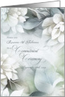 Custom Commitment Ceremony Invitation White Magnolias card