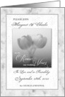 Vow Renewal Ceremony Invitation Silver Tulips card