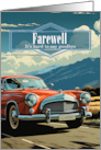 Goodbye and Farewell Classic Car Retro Style card