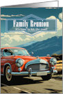 Family Reunion Invitation with a Retro Classic Car Theme card