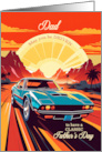 For Dad on Father’s Day Classic Car Retro 70s Theme card