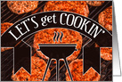 Let’s Get Cookin’ Cooking Party Invitation Grill card