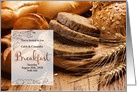 Fresh Baked Breads Breakfast Invite Custom Text card