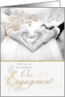 Engagement Party Invitation Formal Faux Gold Leaf card