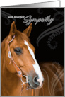 Loss of a Horse Pet Sympathy Western Sable Brown card