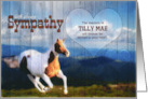 Custom Pet Sympathy Loss of a Horse Western Barn Wood card