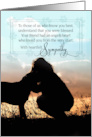 Pet Sympathy for Loss of a Dog Tender Message card