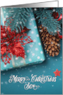 for Son Christmas Cheer Blue and Red Holiday Decor card